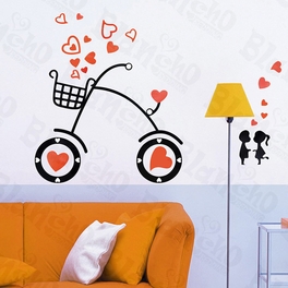 blancho bedding Sweet Bicycling - X-Large Wall Decals Stickers Appliques Home Decor