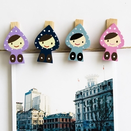 Blancho Bedding [Sweet Doll] - Wooden Clips / Wooden Clamps / Mini Clips