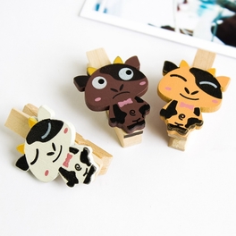 Blancho Bedding [Sweet Family] - Wooden Clips / Wooden Clamps / Mini Clips