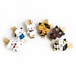 blancho bedding [Sweet Family] - Wooden Clips / Wooden Clamps / Mini Clips