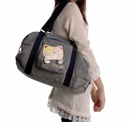 Blancho Bedding [Sweet Mio Mio] 100% Cotton Canvas Shoulder Bag / Swingpack / Travel Bag