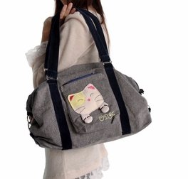 Blancho Bedding [Sweet Mio Mio] 100% Cotton Canvas Shoulder Bag / Swingpack / Travel Bag