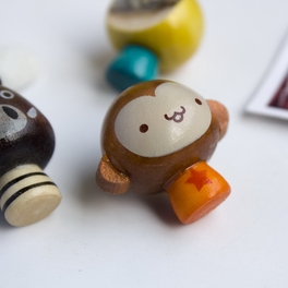 Blancho Bedding [Sweet Monkey & Pig] - Brooch / Brooch Pin / Animal Pin Brooch
