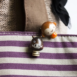 Blancho Bedding [Sweet Monkey & Pig] - Brooch / Brooch Pin / Animal Pin Brooch