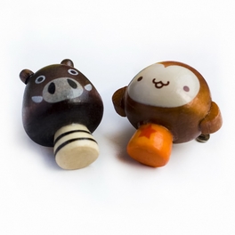 blancho bedding [Sweet Monkey & Pig] - Brooch / Brooch Pin / Animal Pin Brooch