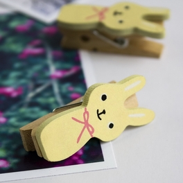 Blancho Bedding [Sweet Rabbit] - Wooden Clips / Wooden Clamps / Mini Clips