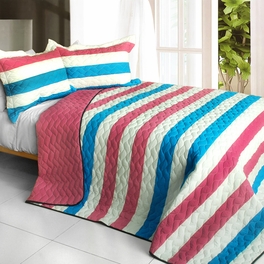 blancho bedding [Sweet Spy] 3PC Patchwork Quilt Set (Full/Queen Size)