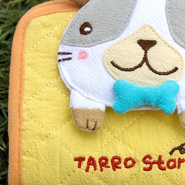 Blancho Bedding [Tarro Story - Dog] Embroidered Applique Fabric Art Wallet Purse / Card Holder (4.9*3.9)