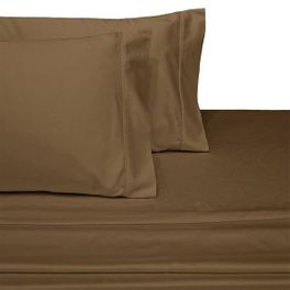 blancho bedding Taupe Extended Queen (Olympic Queen) 100% Cotton 600 Thread Count Sheets Solid