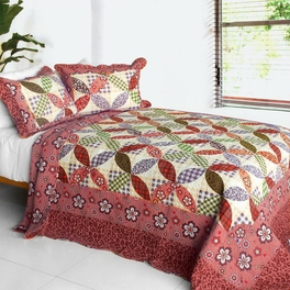 blancho bedding [Temptation of an Angel] 3PC Cotton Vermicelli-Quilted Printed Quilt Set (Full/Queen Size)