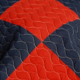 Blancho Bedding [That Galantis] Vermicelli-Quilted Patchwork Geometric Quilt Set Full/Queen