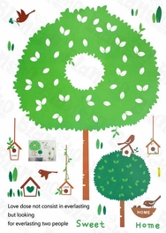 Blancho Bedding The House Of Bird - Large Wall Decals Stickers Appliques Home Decor