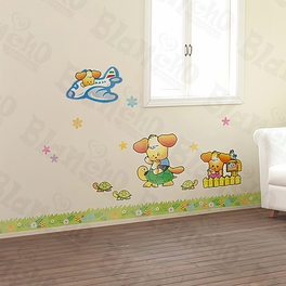 blancho bedding Three Doggies - Large Wall Decals Stickers Appliques Home Decor