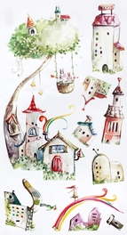 Blancho Bedding Towers - Wall Decals Stickers Appliques Home Decor