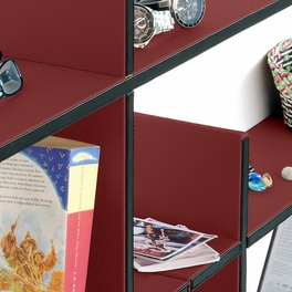 Blancho Bedding Trista - [Blazing Fire-B] Leather Cross Type Shelve / Book Shelve / Floating Shelve (4 Pcs)