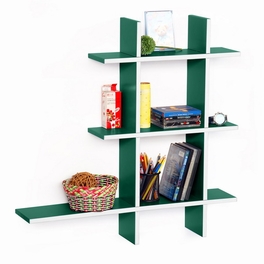 blancho bedding Trista - [Natural Life-A] Leather Cross Type Shelf / Bookshelf / Floating Shelf (5 pcs)