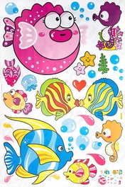 Blancho Bedding Tropical Fish 2 - X-Large Wall Decals Stickers Appliques Home Decor