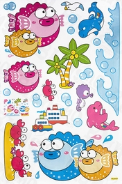 Blancho Bedding Tropical Fish 3 - X-Large Wall Decals Stickers Appliques Home Decor