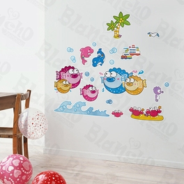 blancho bedding Tropical Fish 3 - X-Large Wall Decals Stickers Appliques Home Decor