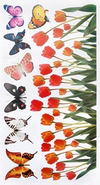 Blancho Bedding Tulip & Butterfly - Wall Decals Stickers Appliques Home Decor