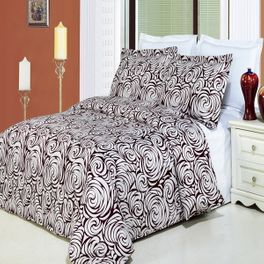 blancho bedding [Tustin Printed Multi] 4PC Comforter Set (Full/Queen)