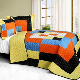 blancho bedding [Twilight Romance] 3PC Vermicelli - Quilted Patchwork Quilt Set (Full/Queen Size)