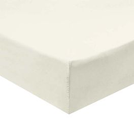 blancho bedding Twin Extra Long Fitted Sheet 340 Thread Count 100% Cotton - Ivory