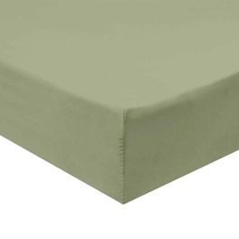 blancho bedding Twin Extra Long Fitted Sheet 340 Thread Count 100% Cotton - Sage