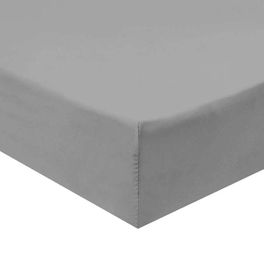 blancho bedding Twin Extra Long Fitted Sheet 340 Thread Count 100% Cotton - Gray