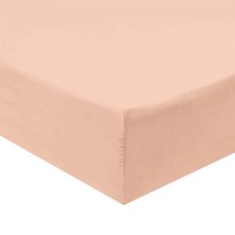 blancho bedding Twin Extra Long Fitted Sheet 340 Thread Count 100% Cotton - Blush