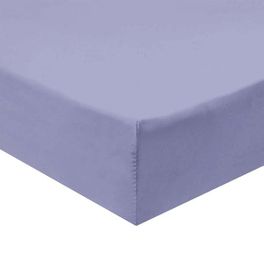 blancho bedding Twin Extra Long Fitted Sheet 340 Thread Count 100% Cotton - Periwinkle