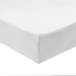 blancho bedding Twin Extra Long Fitted Sheet 340 Thread Count 100% Cotton - White