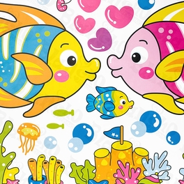 Blancho Bedding Underwater - X-Large Wall Decals Stickers Appliques Home Decor