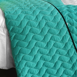 Blancho Bedding [Unforgettable Start] 3PC Vermicelli - Quilted Patchwork Quilt Set (Full/Queen Size)