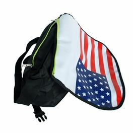 Blancho Bedding [US Flag - Black] Multi-Purposes Messenger Bag / Shoulder Bag