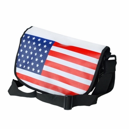 blancho bedding [US Flag - Black] Multi-Purposes Messenger Bag / Shoulder Bag