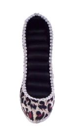 blancho bedding Veromca - A Leopard Print High-heel Shoes Ring Jewelry Display Holder Stand Rack - Red