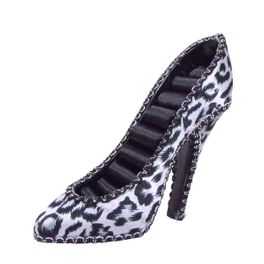 blancho bedding Veromca - C Leopard Print High-heel Shoes Ring Jewelry Display Holder Stand Rack - Grey