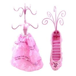 blancho bedding [Vivian] Jewelry Display Holder Stand Combo Light Pink