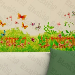 Blancho Bedding Vivid Butterfly And Fresh Grass - Wall Decals Stickers Appliques Home D¨¦cor