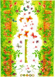 Blancho Bedding Vivid Butterfly And Fresh Grass - Wall Decals Stickers Appliques Home D¨¦cor