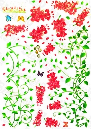 Blancho Bedding Vivid Spring Flowerlet - Wall Decals Stickers Appliques Home D¨¦cor