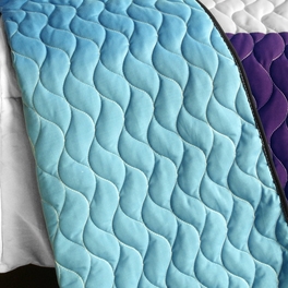 Blancho Bedding [Voilet Diamonds] 3PC Vermicelli - Quilted Patchwork Quilt Set (Full/Queen Size)