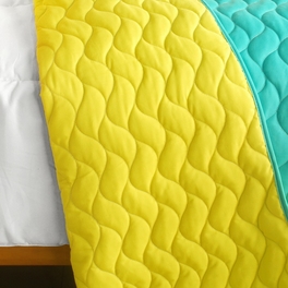 Blancho Bedding [Waiting For Amore] 3PC Vermicelli-Quilted Patchwork Quilt Set (Full/Queen Size)