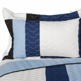Blancho Bedding [Watermark] 3PC Vermicelli - Quilted Patchwork Quilt Set (Full/Queen Size)