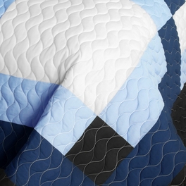 Blancho Bedding [Watermark] 3PC Vermicelli - Quilted Patchwork Quilt Set (Full/Queen Size)
