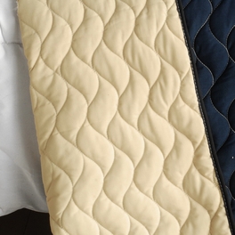 Blancho Bedding [Waves Axero] Vermicelli-Quilted Patchwork Geometric Quilt Set Full/Queen
