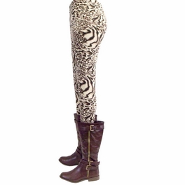 Blancho Bedding [Wild White] Fashion Women's Legging New Novelty Footless Tights Skinny Pants Stretch Pants One Size
