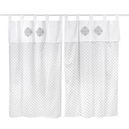 blancho bedding [Willow White]Crib Bedding Accessory - Window Curtain