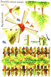 Blancho Bedding Windmill And Garden - Wall Decals Stickers Appliques Home D¨¦cor